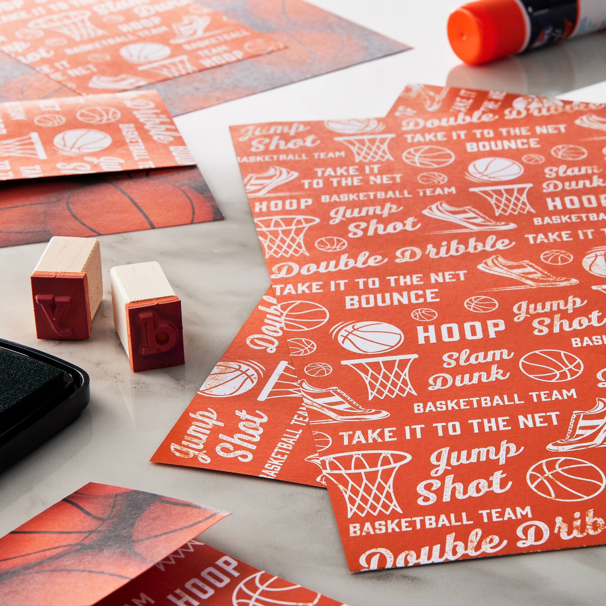 48 Pack: Basketball Double-Sided Cardstock Paper by Recollections™, 12" x 12"